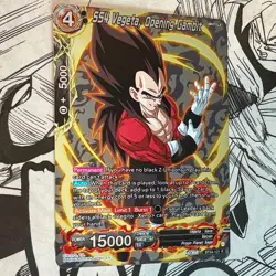 SS4 Vegeta, Opening Gambit Rare Silver Foil Alt Art Dragon Ball Super CCG Card - Image 4