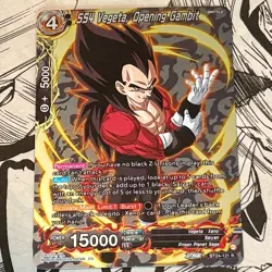 SS4 Vegeta, Opening Gambit Rare Silver Foil Alt Art Dragon Ball Super CCG Card - Image 5