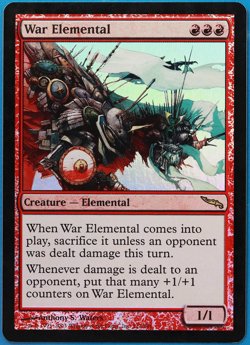War Elemental FOIL Mirrodin PLD Red Rare MAGIC MTG CARD (ID# 498263) ABUGames - Image 1