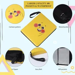 Gabcchi 9-Pocket Trading Card Binder with 50 Removable Sleeves, Durable Polyp... 658358644898 - Image 4