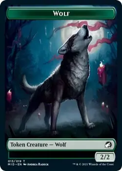 Wolf Token - 13 / English / Near Mint MTG - Image 1