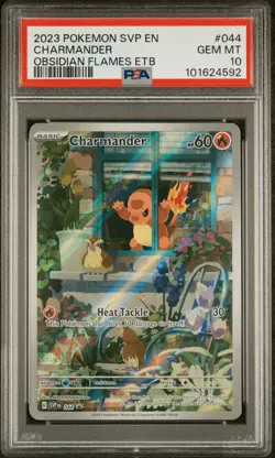 2023 POKEMON SVP EN-SV BLACK STAR PROMO #044 CHARMANDER PSA 10 - Image 1