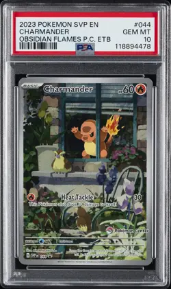 2023 POKEMON SVP EN-SV BLACK STAR PROMO #044 CHARMANDER PSA 10 - Image 1