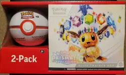 Pokemon TCG Scarlet & Violet Prismatic Evolutions Trainer Box 2-Pack Set - Image 1