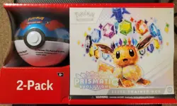 Pokemon TCG Scarlet & Violet Prismatic Evolutions Trainer Box 2-Pack Set - Image 2