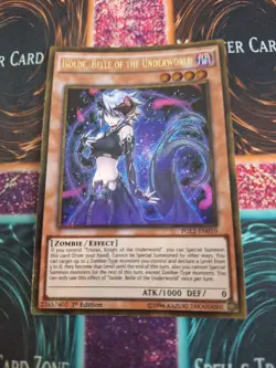 Yugioh Isolde, Belle of the Underworld PGL2-EN010 Gold Secret Rare 1st Ed NM - Image 1