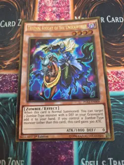 Yugioh Tristan, Knight of the Underworld PGL2-EN009 Gold Secret 1st Edition NM - Image 1