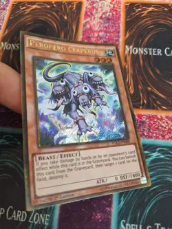 Yugioh Peropero Cerperus PGL2-EN008 Gold Secret Rare 1st Edition Near Mint - Image 2