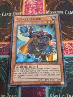 Yugioh Zubaba Buster ZTIN-EN020 Super Rare 1st Edition Near Mint - Image 1