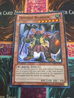 Yugioh Dododo Warrior ZTIN-EN001 Super Rare 1st Edition Near Mint - Image 1