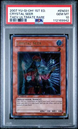 PSA 10 GEM MINT TAEV-EN031 Crystal Seer Ultimate Rare 1st Edition Yugioh low pop - Image 1