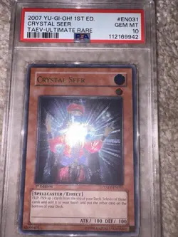 PSA 10 GEM MINT TAEV-EN031 Crystal Seer Ultimate Rare 1st Edition Yugioh low pop - Image 2