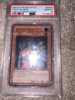 PSA 10 GEM MINT TAEV-EN031 Crystal Seer Ultimate Rare 1st Edition Yugioh low pop - Image 3