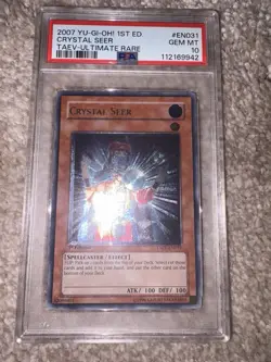 PSA 10 GEM MINT TAEV-EN031 Crystal Seer Ultimate Rare 1st Edition Yugioh low pop - Image 4