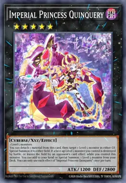 YuGiOh x3 imperial princess quinquery jush-en045 rare presell ships 8/1/25 - Image 1