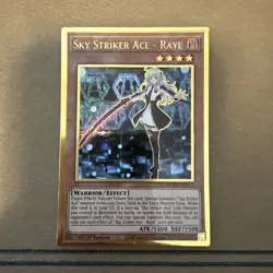 1X NM Sky Striker Ace - Raye - MGED-EN017 - Premium Gold Rare 1st Edition YuGiOh - Image 1