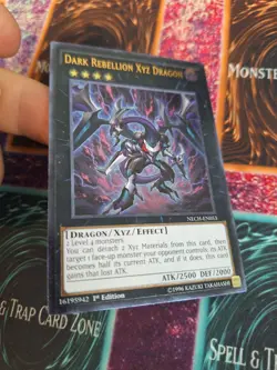 Yugioh Dark Rebellion Xyz Dragon NECH-EN053 Ultimate Rare 1st Edition Near Mint - Image 2