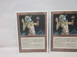 LIVING ARMOR X3 MAGIC THE GATHERING CHRONICLES VINTAGE Trading Card #332 - Image 3