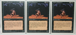 WALL OF SHADOWS X3 MAGIC THE GATHERING CHRONICLES VTG Trading Card #358 - Image 1