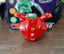 Bakugan B1 Translucent Pyrus Robotallion 250G Battle Brawlers W/ Vintage Card! - Image 2