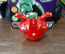 Bakugan B1 Translucent Pyrus Robotallion 250G Battle Brawlers W/ Vintage Card! - Image 3