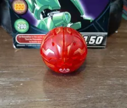 Bakugan B1 Translucent Pyrus Robotallion 250G Battle Brawlers W/ Vintage Card! - Image 4