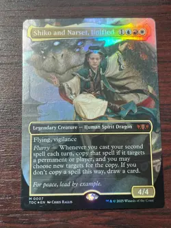 1x FOIL BORDERLESS SHIKO AND NARSET, UNIFIED - Commander - MTG - Magic - Image 1