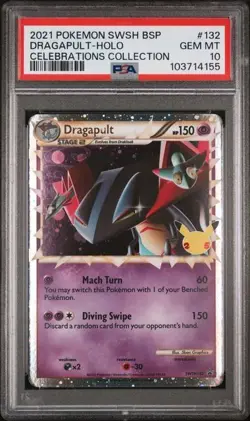 PSA 10 Dragapult Prime SWSH132 Celebrations Promo Black Star Pokemon TCG SW & SH - Image 2