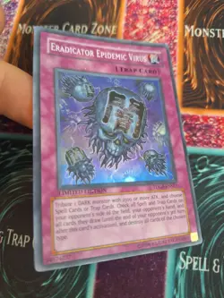 Yugioh Eradicator Epidemic Virus TDGS_ENSE1 Super Rare Limited Near Mint - Image 2