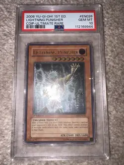 YUGIOH PSA 10 Lightning Punisher CDIP-EN026 Ultimate Rare 1st Edition low pop - Image 2