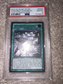 YuGiOh SCRAMBLE!! SCRAMBLE!! LTGY-EN061 🔥PSA 10 GEM MINT 1st ED ULTIMATE RARE - Image 2