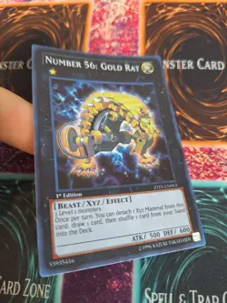 Yugioh Number 56: Gold Rat ZTIN-EN013 Super Rare 1st Edition Near Mint - Image 2