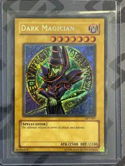 Yugioh TCG - Dark Magician BPT-007 - Secret Rare - Light Play - Tin - Image 1