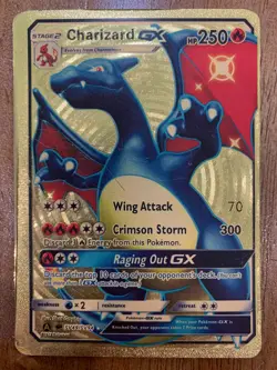 Pokemon Charizard GX HP250 Gold Card - Image 1