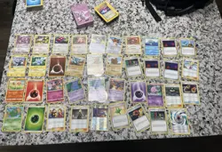 Pokemon Card Lot 169 Cards Near Mint To Damaged With Burger King Exclusive Tray - Image 2