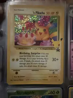Pokemon TCG Birthday Pikachu Celebrations Classic Collection Promo Card #24 - Image 1