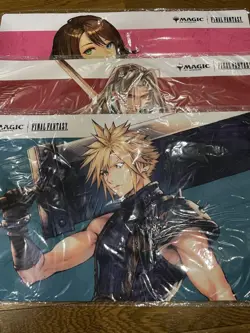 MTG FINAL FANTASY FF 7 10 Sephiroth Yuna Cloud 3 Set Playmat Card Game Mat New - Image 1