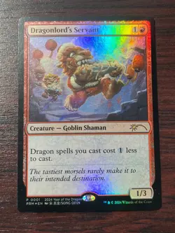 1x FOIL DRAGONLORD'S SERVANT - Lunar Year Promo - MTG - Magic the Gathering - Image 1
