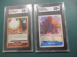 2023 One Piece Page One & Flame Emperor (Rare) Card Lot - Both SGC 10 Gem Mint - Image 3