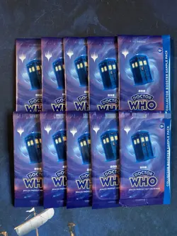 x10 MTG Universes Beyond Doctor Who Collector Booster SAMPLE Pack - Lot of 10 - Image 1