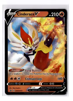 Cinderace V - SWSH015 Sword & Shield Black Star Promo Card - NM - POKEMON TCG - Image 1