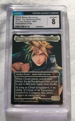 ☁ Cloud, Midgar Mercenary Pro Tour Promo - MTG Final Fantasy Non Foil - Grade 8 - Image 1