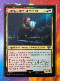 Gimli, Mournful Avenger MTG LotR Legendary Creature Universes Beyond - Image 1