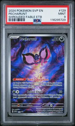 2024 POKEMON SVP EN-SV BLACK STAR PROMO #129 PECHARUNT PSA 9 - Image 1