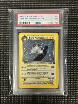 2000 Pokemon TCG Team Rocket DARK MAGNETON - Holo #11 PSA 7 NM - Image 1