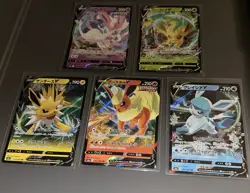Eevee Heroes V/VMAX Lot 5 Japanese Pokemon Flareon Glaceon Jolteon Leafeon Sylve - Image 2
