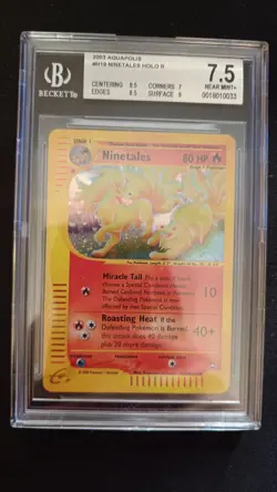 Pokemon Ninetales H19 Aquapolis BGS 7,5 Holo Rare ENG - Image 1