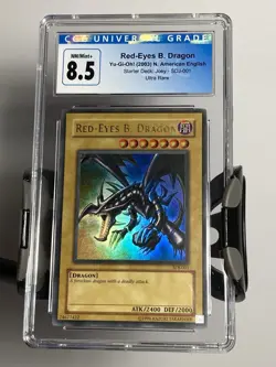 Red-Eyes Black Dragon SDJ-001 CGC 8.5 Joey Starter Deck Ultra Rare YuGiOh - Image 1