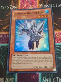Yugioh Elemental Hero Ice Edge STOR-EN098 Super Rare Unlimited Near Mint - Image 1