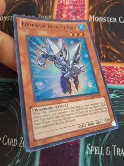Yugioh Elemental Hero Ice Edge STOR-EN098 Super Rare Unlimited Near Mint - Image 2